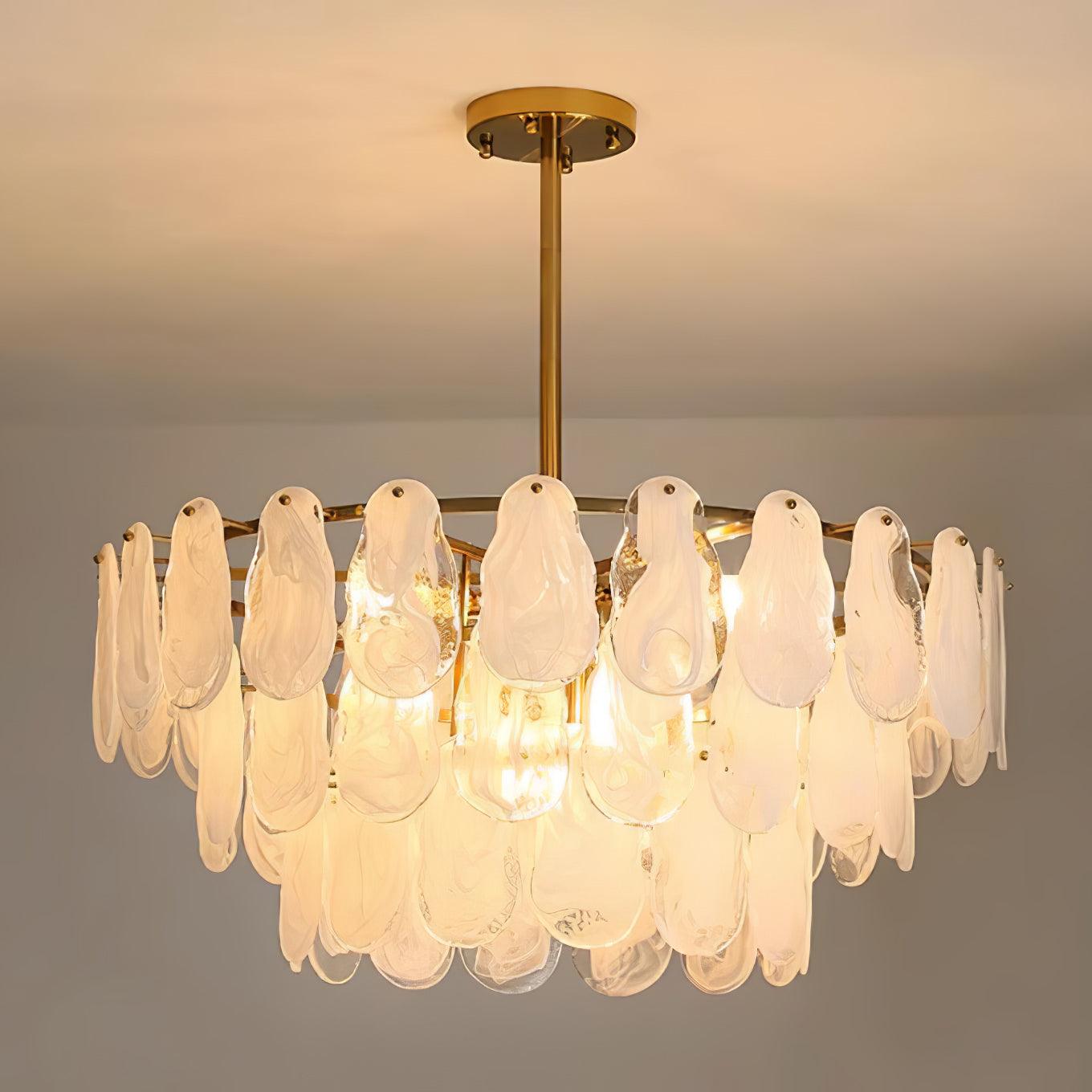 Round Cloud Glass Electrolier Chandelier