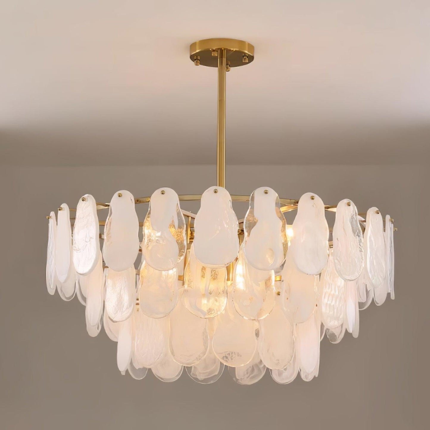 Round Cloud Glass Electrolier Chandelier