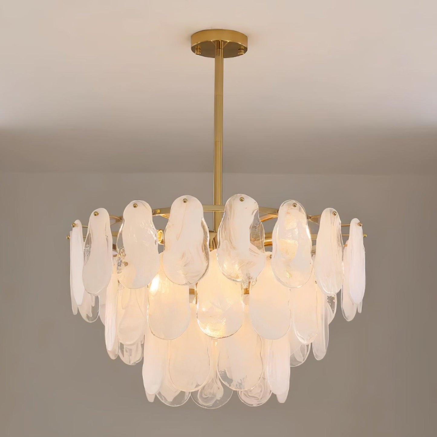 Round Cloud Glass Electrolier Chandelier