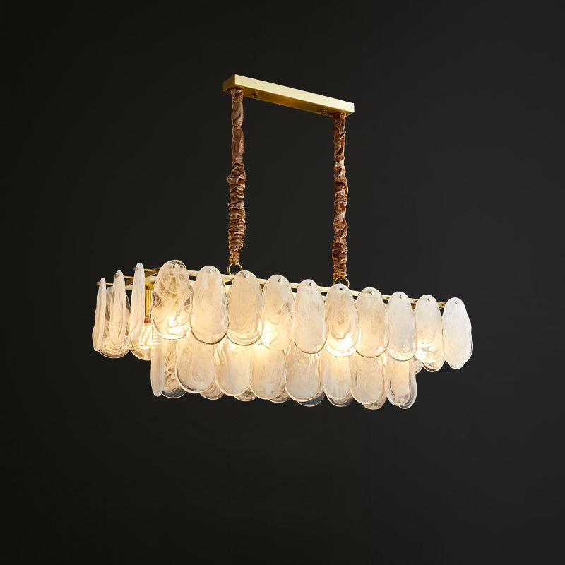 Round Cloud Glass Electrolier Chandelier