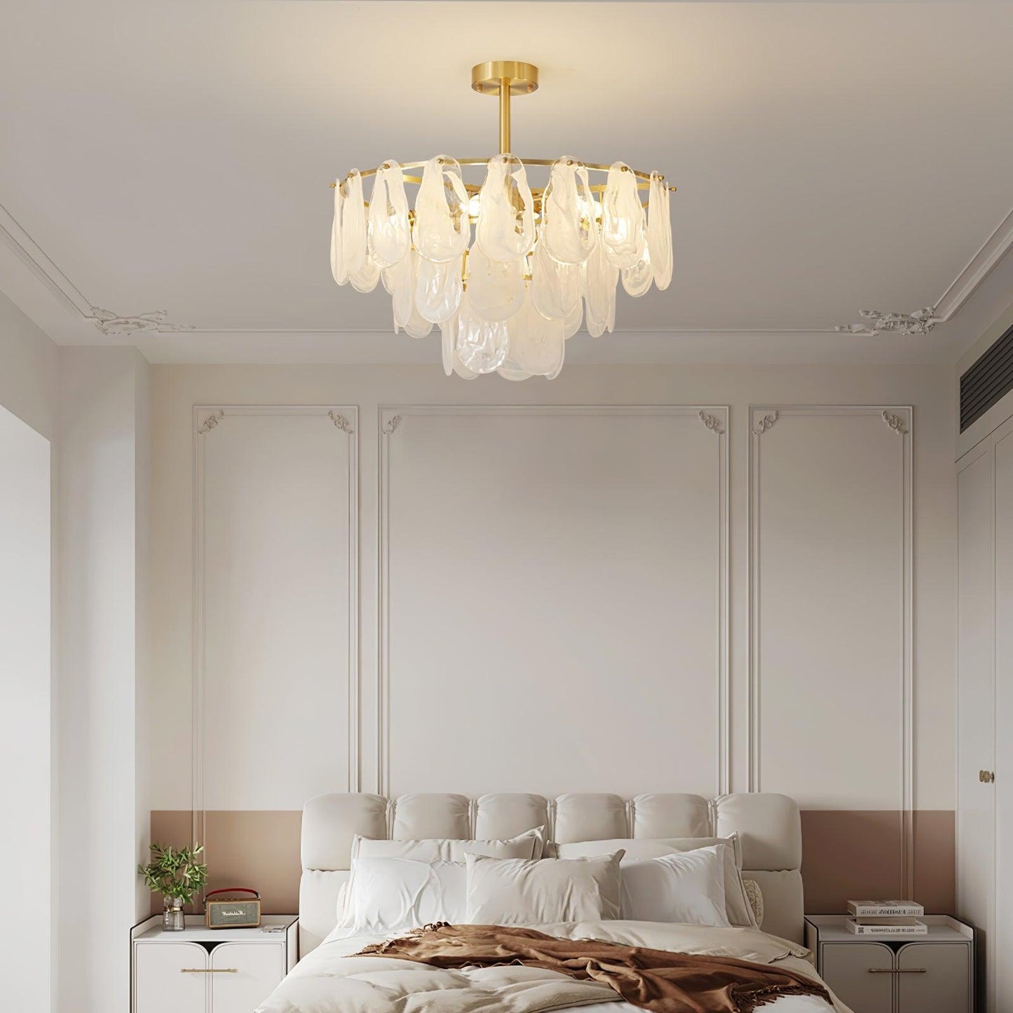 Round Cloud Glass Electrolier Chandelier