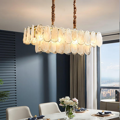 Round Cloud Glass Electrolier Chandelier