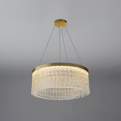 Round Halo Crystal Ceiling fixture Chandelier