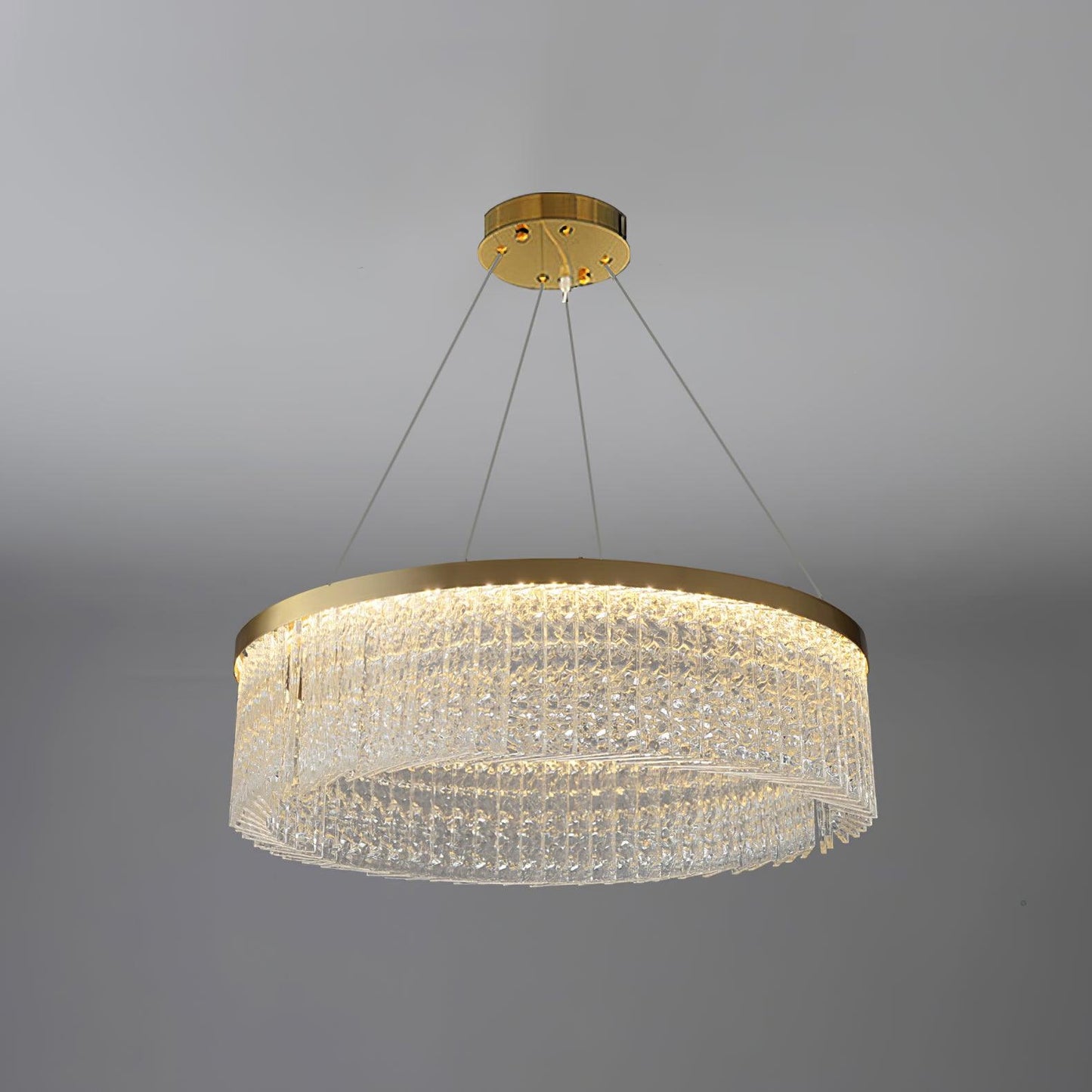 Round Halo Crystal Ceiling fixture Chandelier