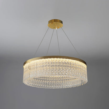 Round Halo Crystal Ceiling fixture Chandelier