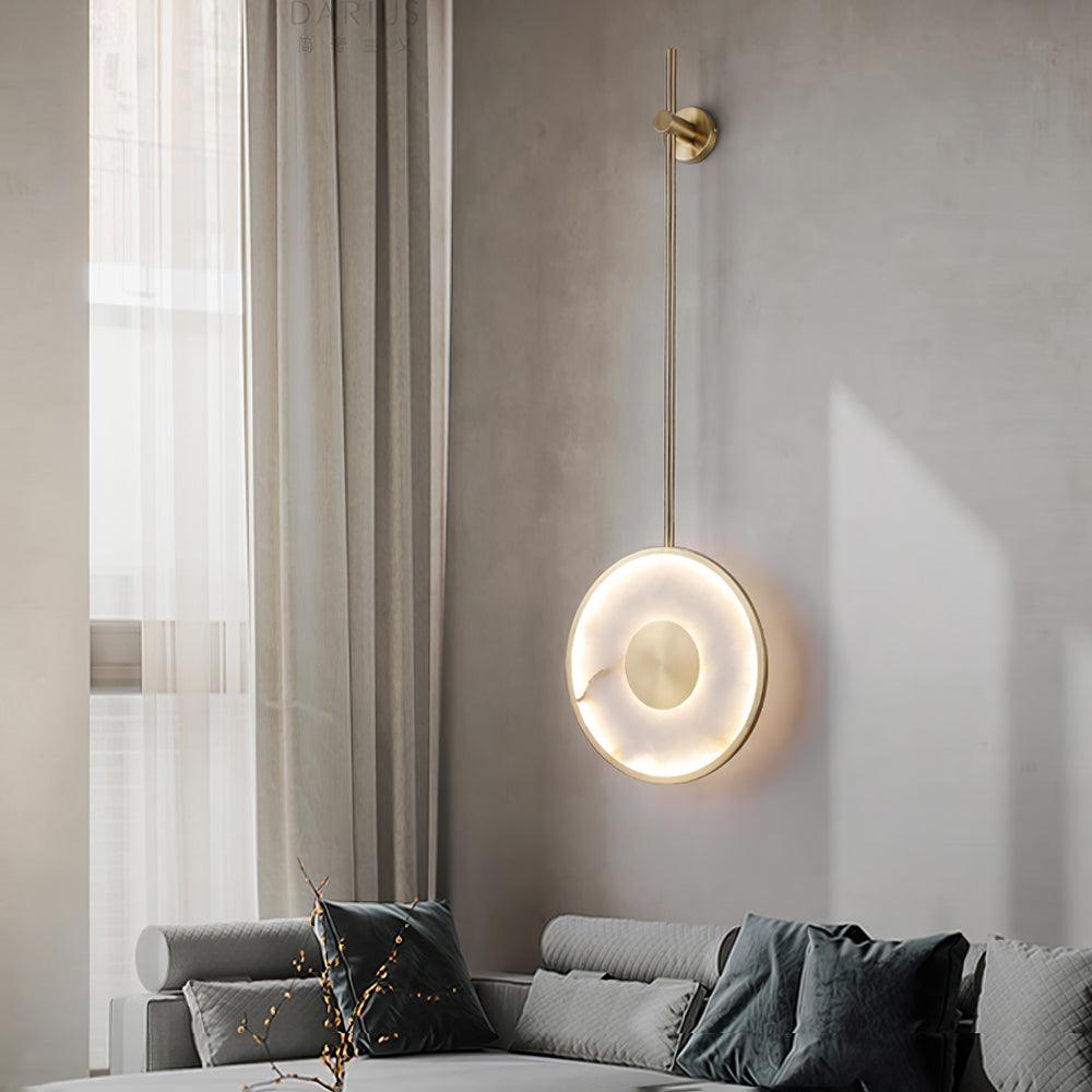 Round Alabaster Sconce Wall Lamp