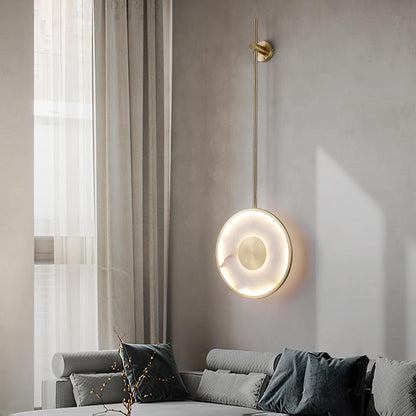 Round Alabaster Sconce Wall Lamp