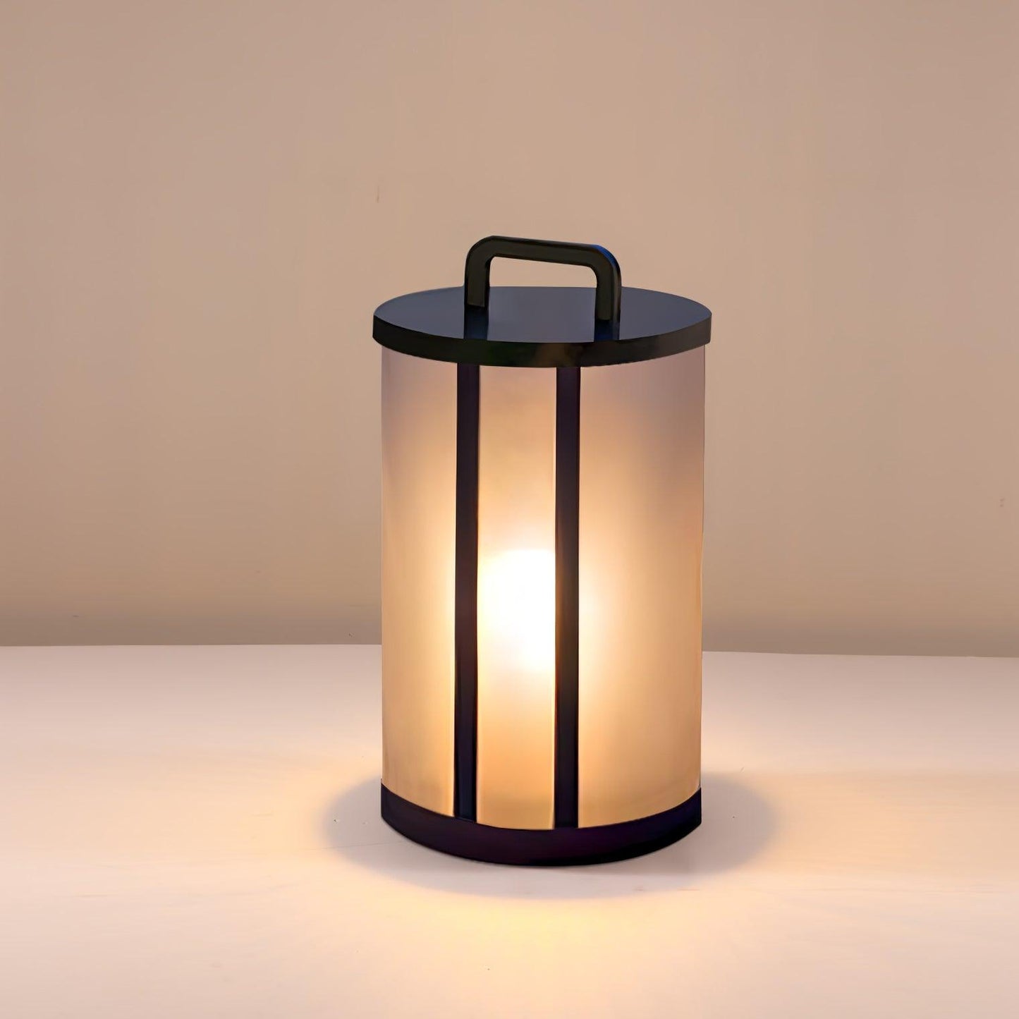 Round Pillar Acrylic Lantern Floodlight Outdoor Lamp