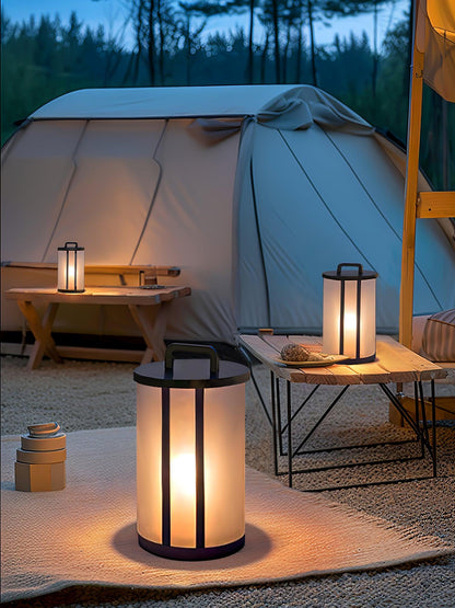 Round Pillar Acrylic Lantern Floodlight Outdoor Lamp