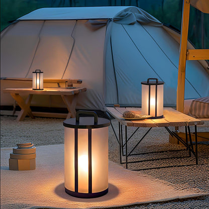 Round Pillar Acrylic Lantern Floodlight Outdoor Lamp