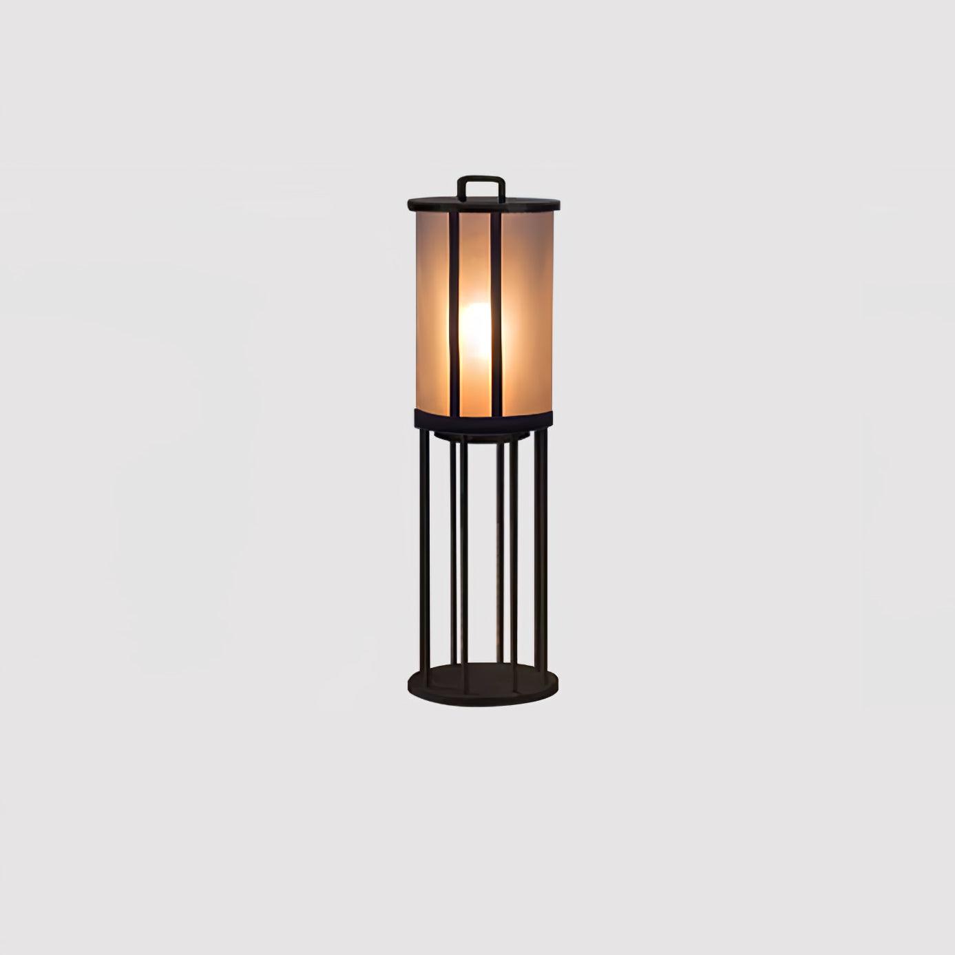 Round Pillar Acrylic Lantern Floodlight Outdoor Lamp