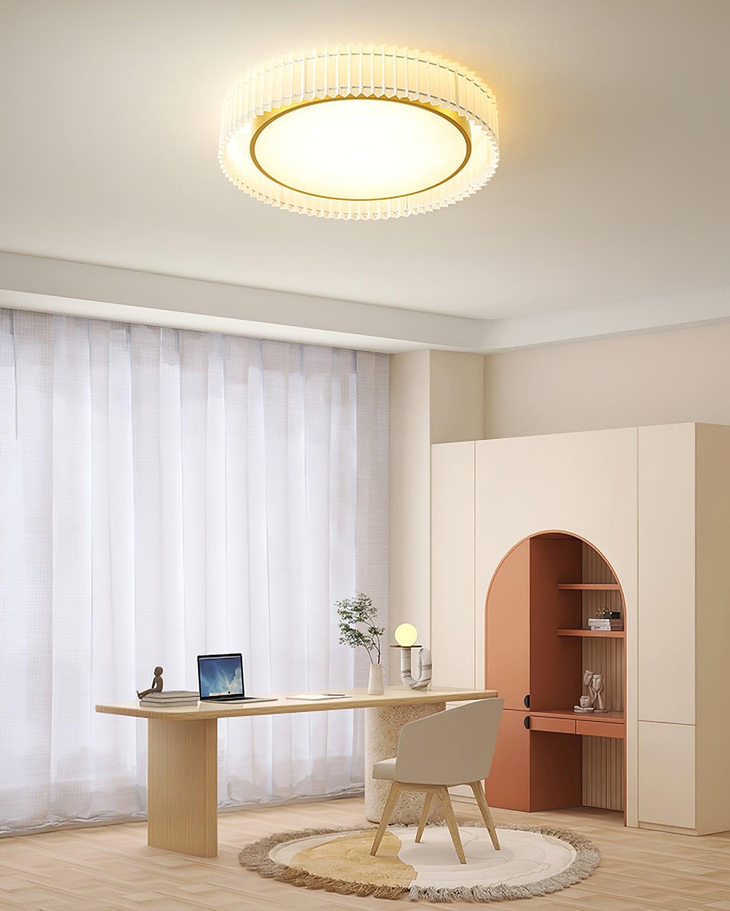 Round Pleated Ceiling-mounted light Ceiling Lamp