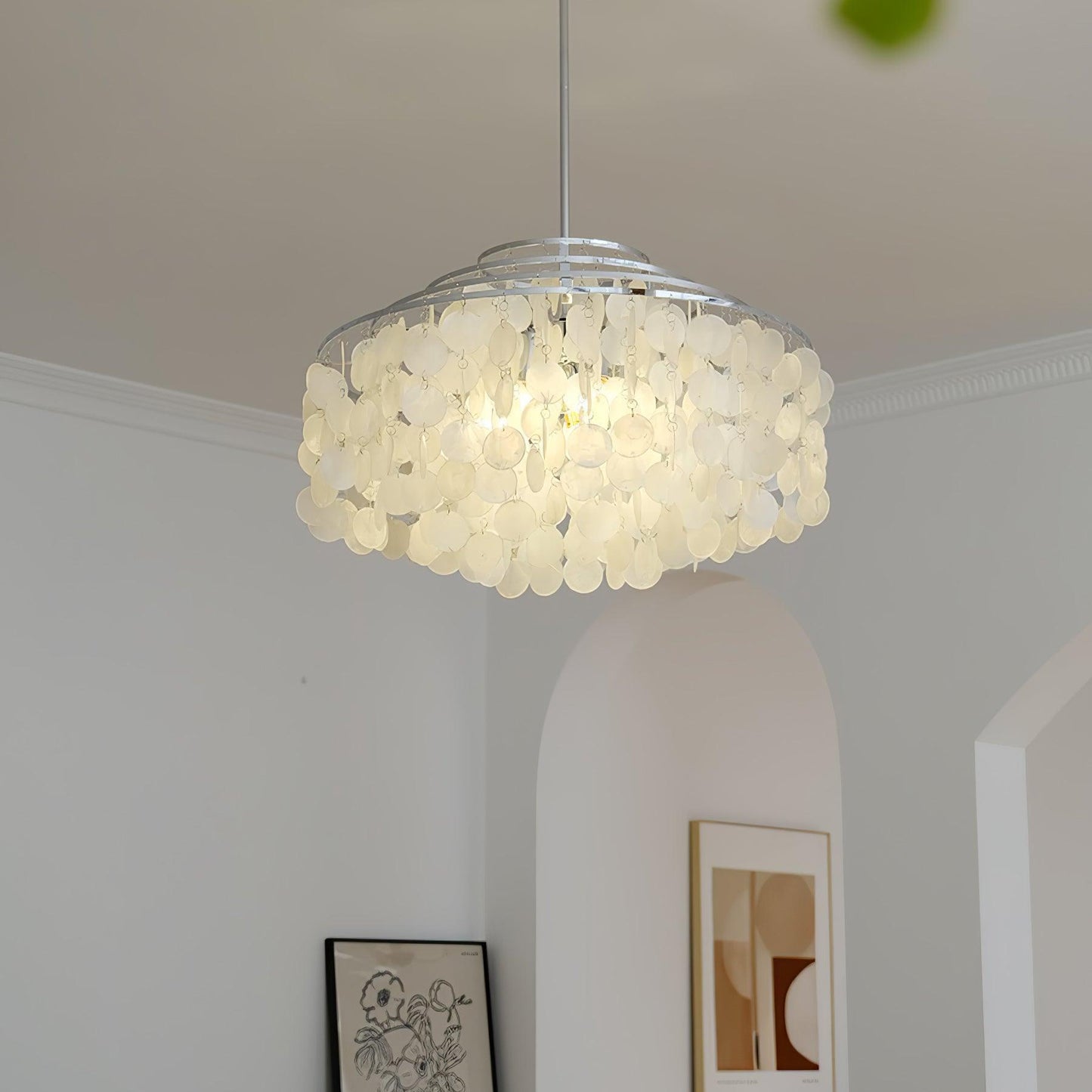 Round Shell Crown Chandelier B