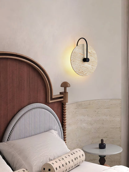 Round Travertine Wall-mounted light Wall Lamp