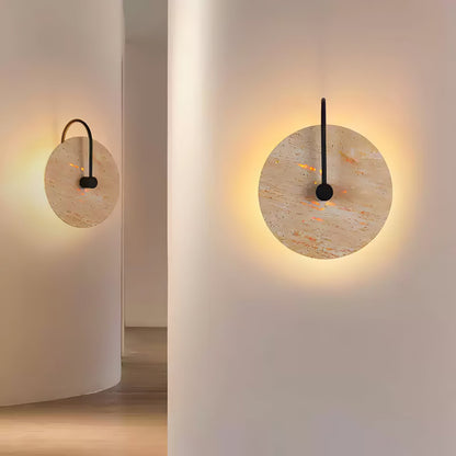 Round Travertine Wall-mounted light Wall Lamp