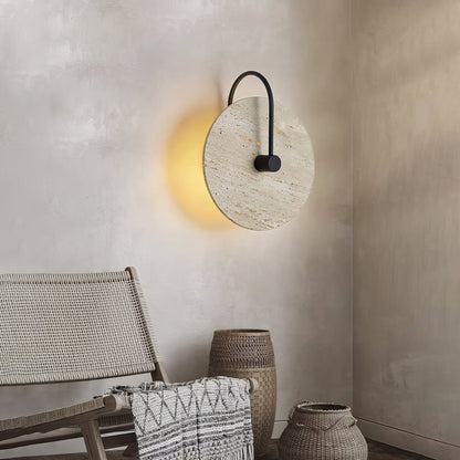 Round Travertine Wall-mounted light Wall Lamp