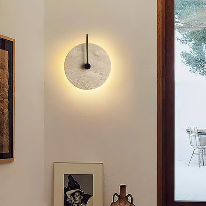 Round Travertine Wall-mounted light Wall Lamp