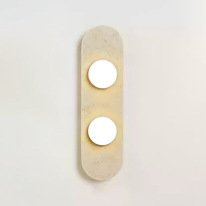 Rounded Travertine Wall Sconce