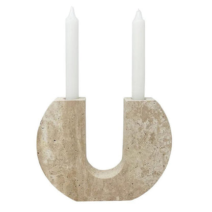 Rowan Yellow Travertine Candle Holder