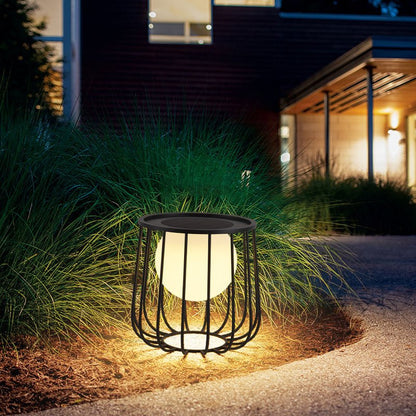 Rowan Cage Solar Lantern Outdoor Lamp