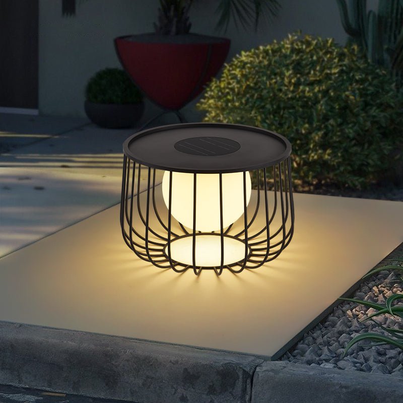 Rowan Cage Solar Lantern Outdoor Lamp