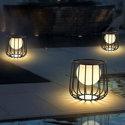 Rowan Cage Solar Lantern Outdoor Lamp