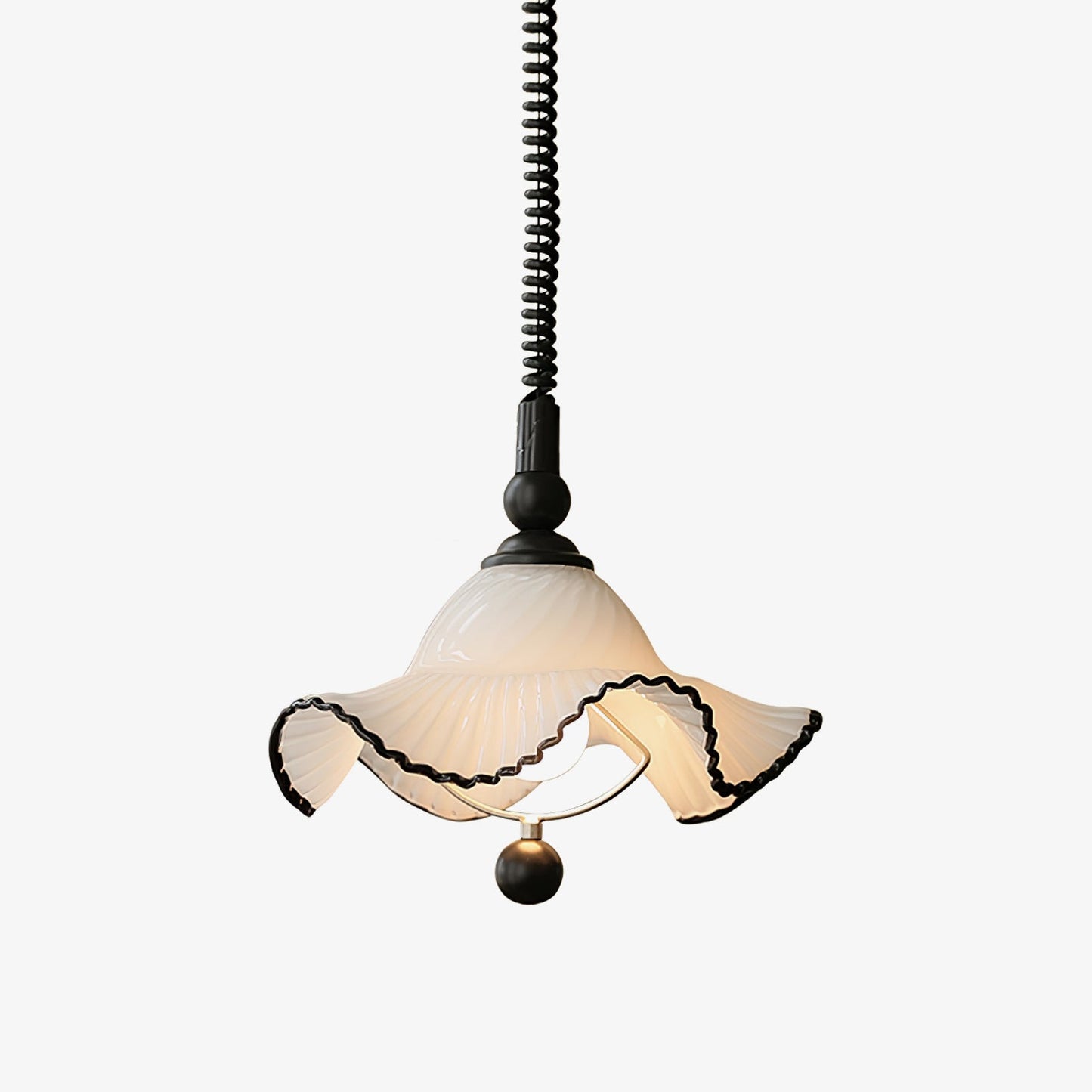 Ruffled Shade Pendant Lamp