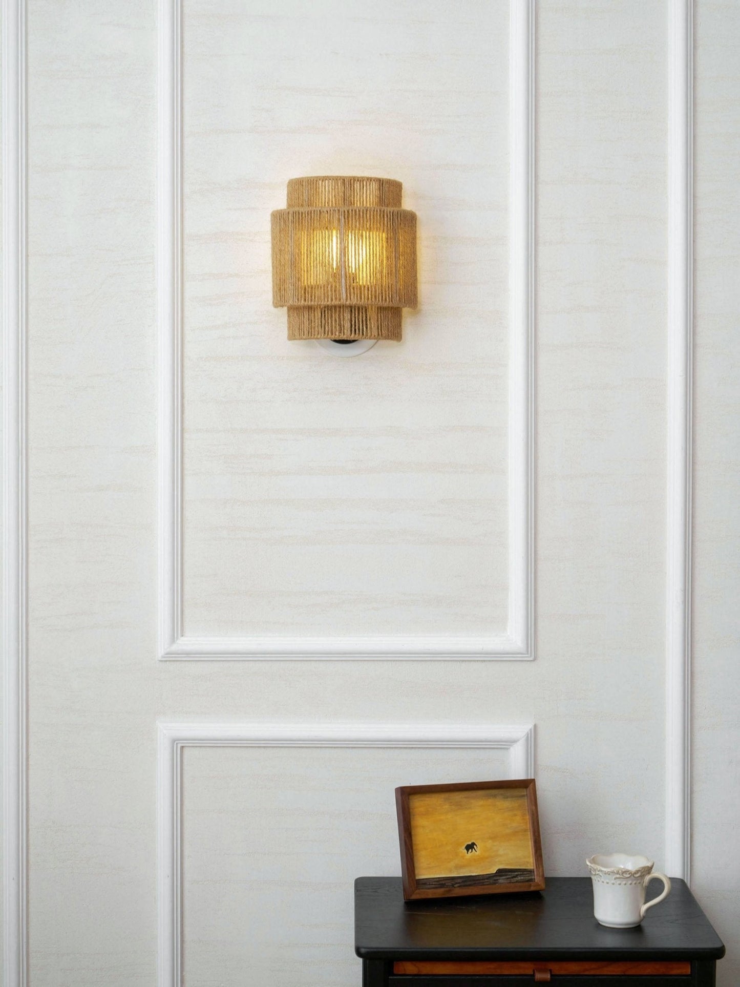 Rustic Weave Wall Lamp
