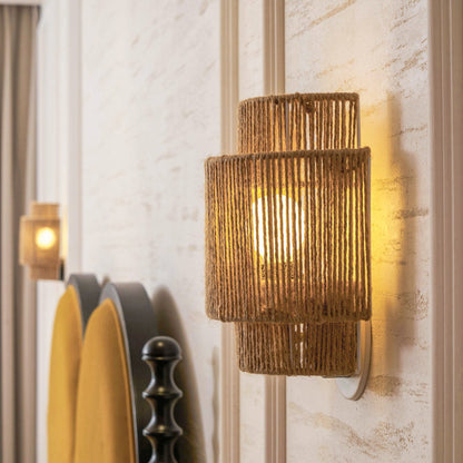 Rustic Weave Wall Lamp