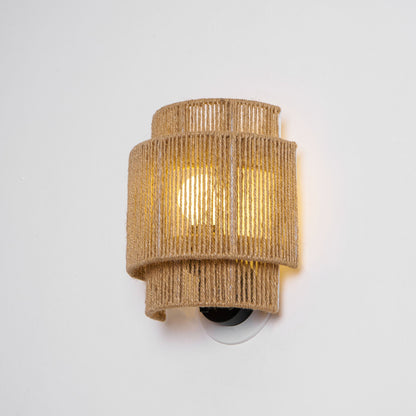 Rustic Weave Wall Lamp
