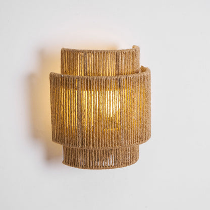 Rustic Weave Wall Lamp