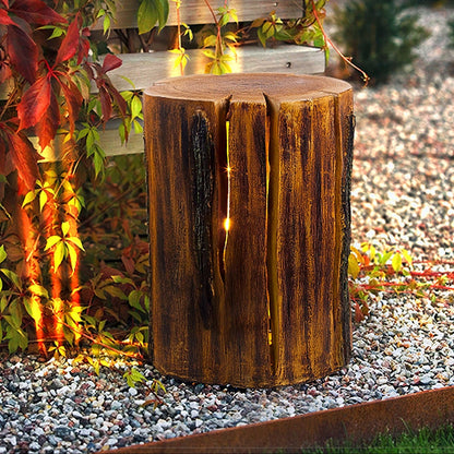 Rustic Log Outdoor LED Light
