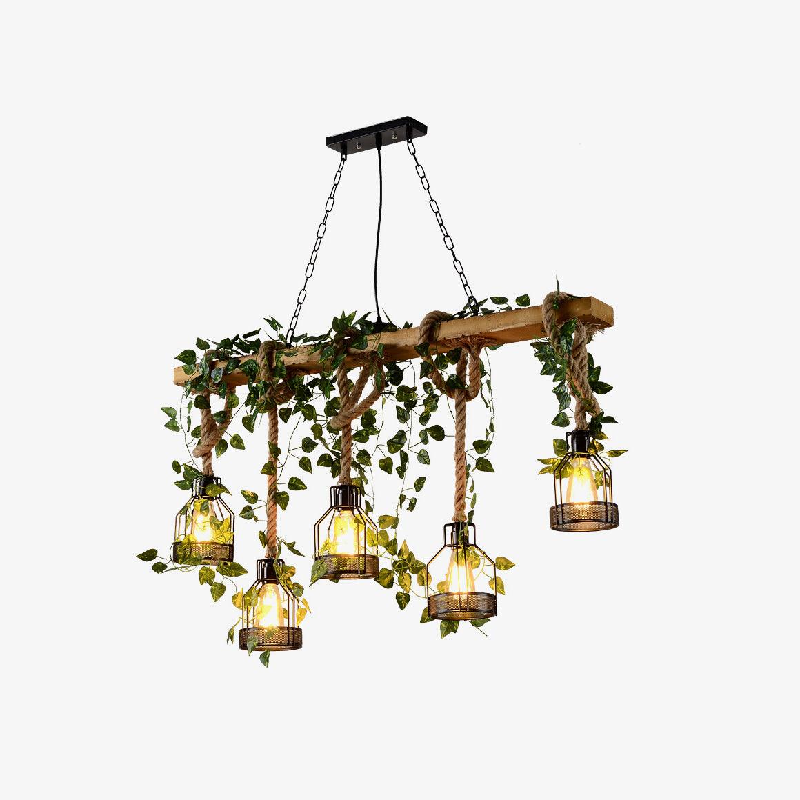 Rustic Wooden Candelabrum Chandelier