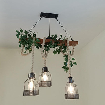 Rustic Wooden Candelabrum Chandelier