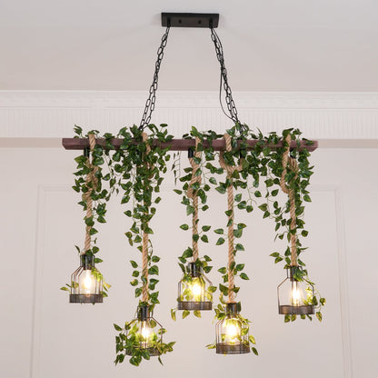 Rustic Wooden Candelabrum Chandelier