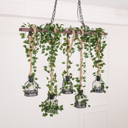 Rustic Wooden Candelabrum Chandelier