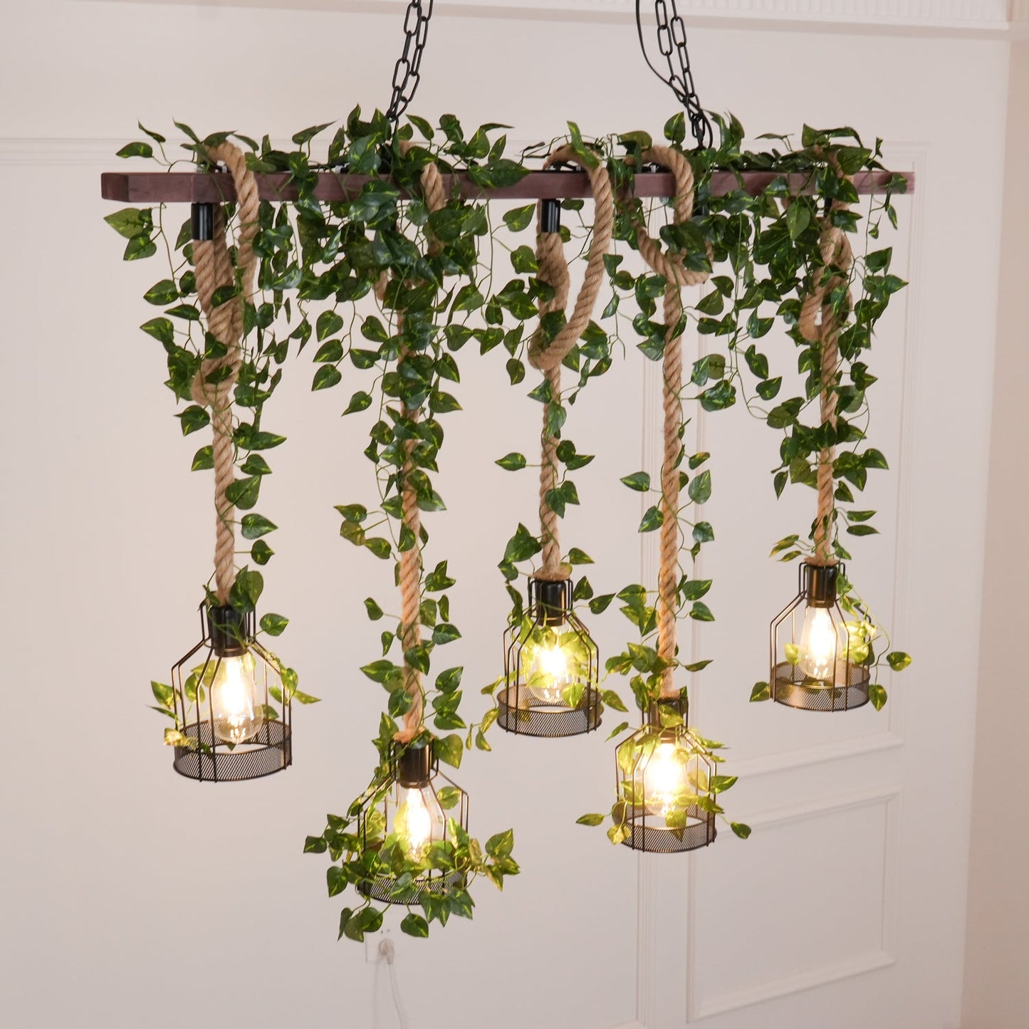 Rustic Wooden Candelabrum Chandelier