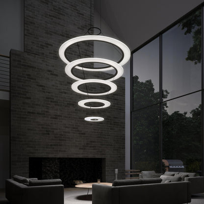 Sonneman Arctic Rings 37 Inch Led Chandelier Cp756032