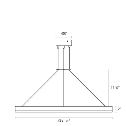 Sonneman Corona 31 Inch Led Large Pendant Cp775608