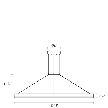 Sonneman Corona 48 Inch Led Large Pendant Cp775611