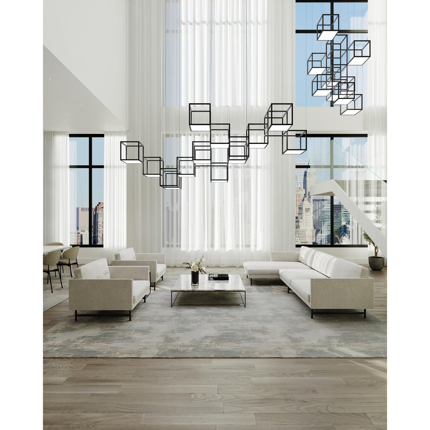 Sonneman Sonneman Cubix 36 Inch Led Large Pendant Cp516239