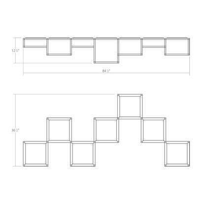 Sonneman Sonneman Cubix 84 Inch 7 Light Led Flush Mount Cp516206