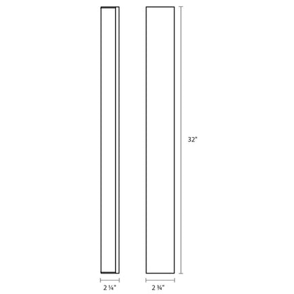 Sonneman Robert Sonneman Solid Glass Bar 32 Inch Led Bath Vanity Light Cp40599