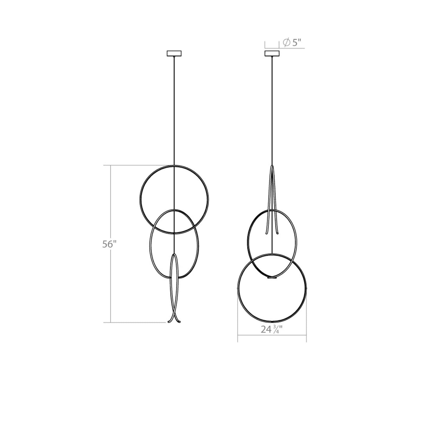 Sonneman Sonneman Torc 24 Inch Led Large Pendant Cp516238