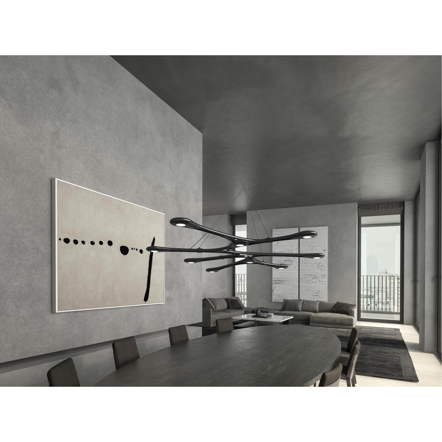 Sonneman Sonneman Abstraction 54 Inch 8 Light Led Linear Suspension Light Cp516211