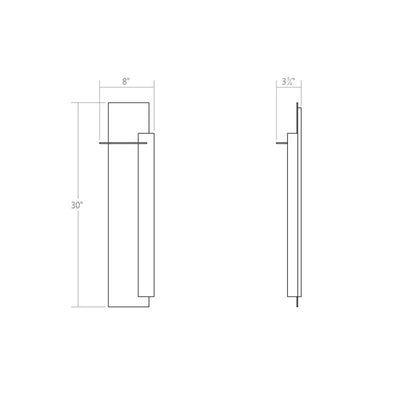 Sonneman Sonneman Backgate 30 Inch Led Wall Sconce Cp516322