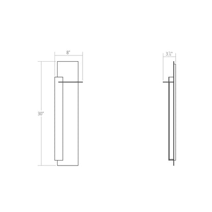 Sonneman Sonneman Backgate 30 Inch Led Wall Sconce Cp516322