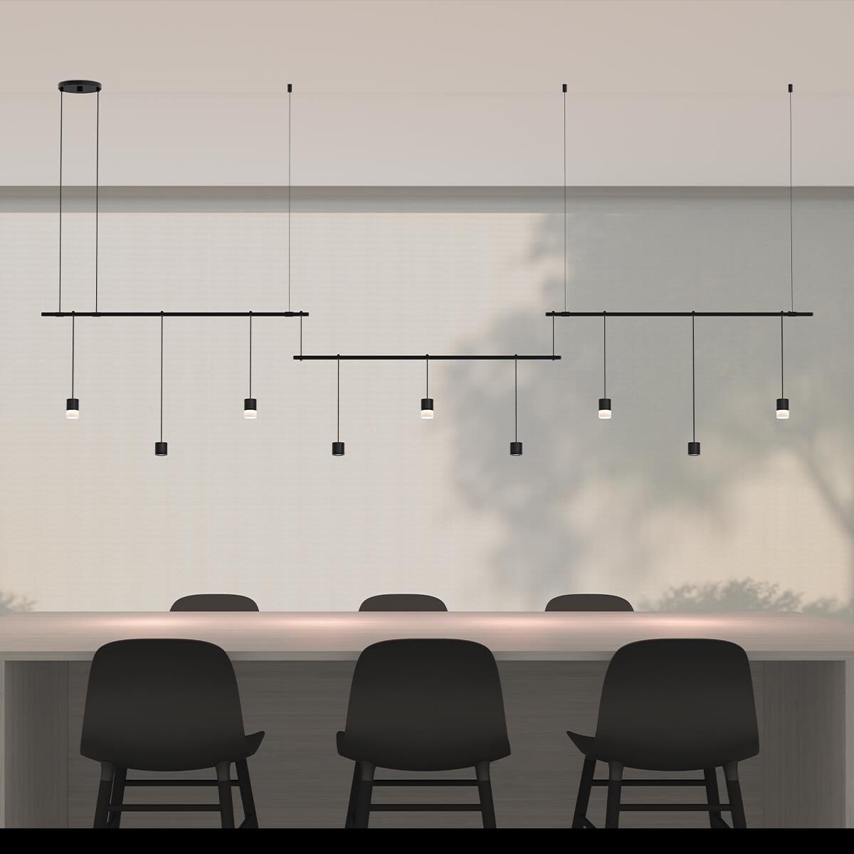 Sonneman Robert Sonneman Suspenders 104 Inch 9 Light Led Linear Suspension Light Cp176092