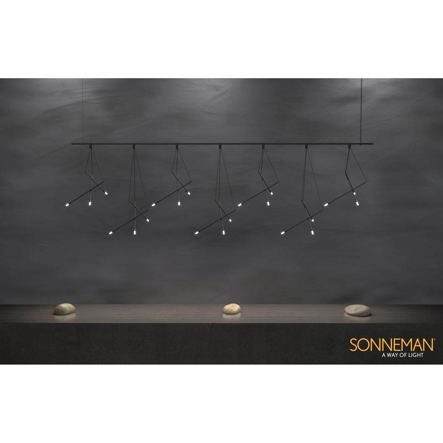 Sonneman Suspenders 97 Inch 21 Light Led Linear Suspension Light Cp407314