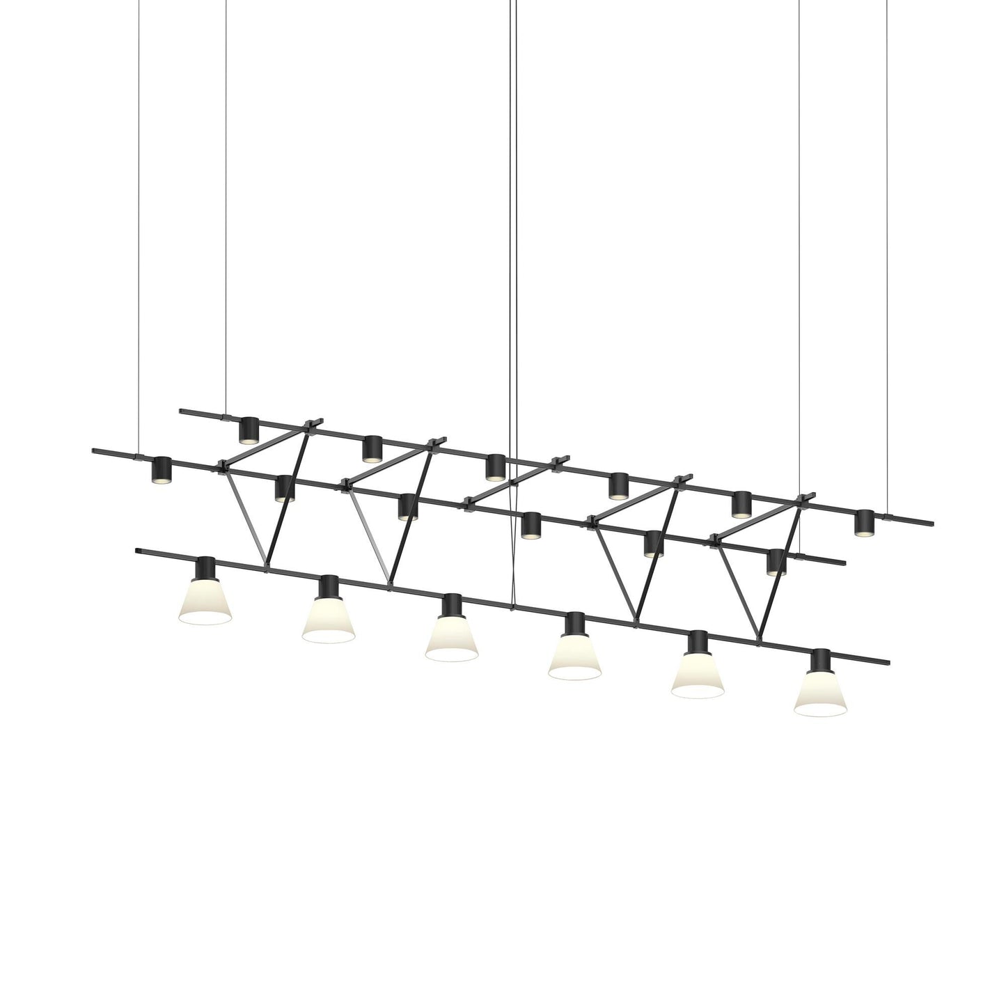 Sonneman Robert Sonneman Suspenders 97 Inch 18 Light Led Linear Suspension Light Cp441103